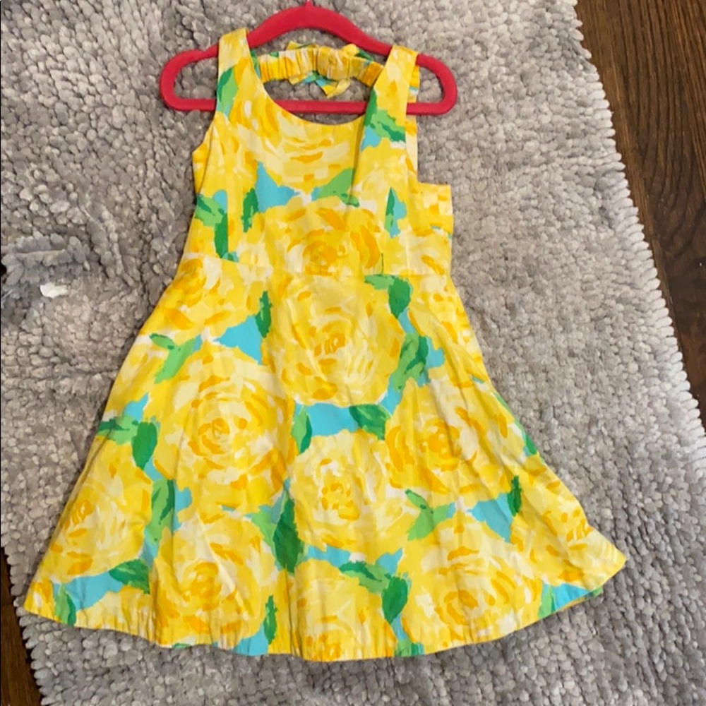 Lily Pulitzer yellow rose dress